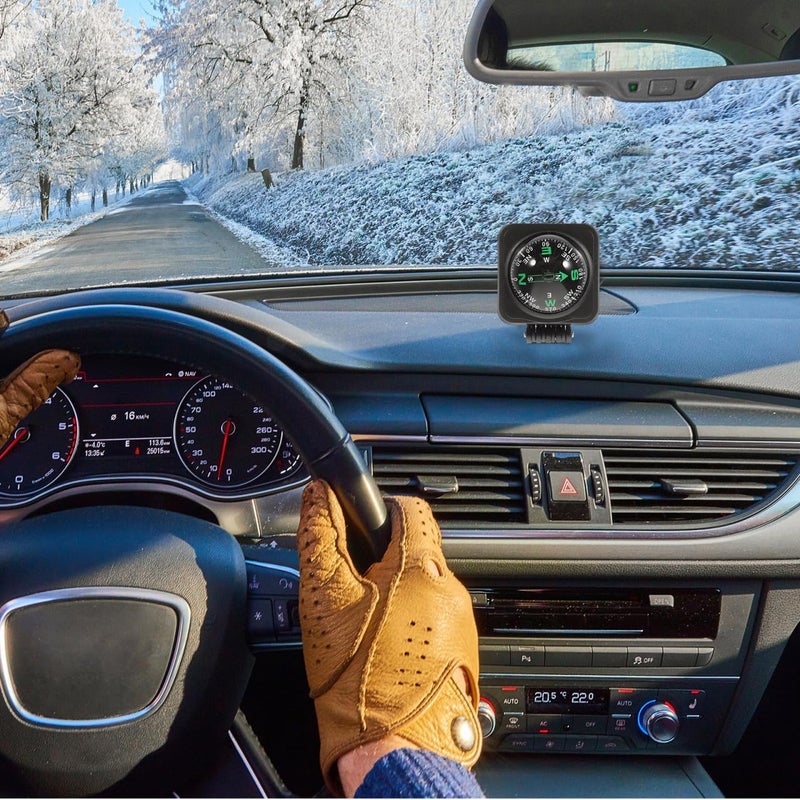 SOLUSTRE Car Dashboard Compass Ball Portable Auto Compass for Accurate Navigation for Cars Boats and Outdoor Use Compact Dashboard Ornament - Image 3